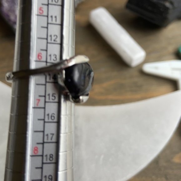 Blue sandstone silver midi California ring - Picture 4 of 4